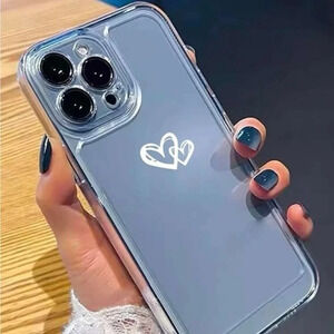 ⚠️Clearance🫧iPhone 13/Pro/Pro Max Cute Clear Heart iPhone Case Brand New